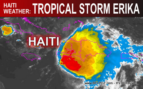 Haiti Weather Update - Tropical Storm Erika going over Haiti
