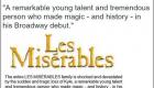 PHOTO: Les Miserables tweet about Kyle Jean-Baptiste Death
