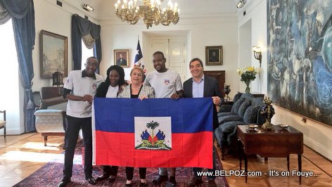 PHOTO: Chile President meets Richard Joseph, the Haitian Hero who saved a woman