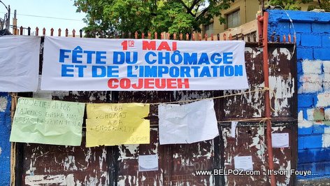 Haiti : Happy Unemployment Day, a group of students protest the May 1st Haitian Holiday