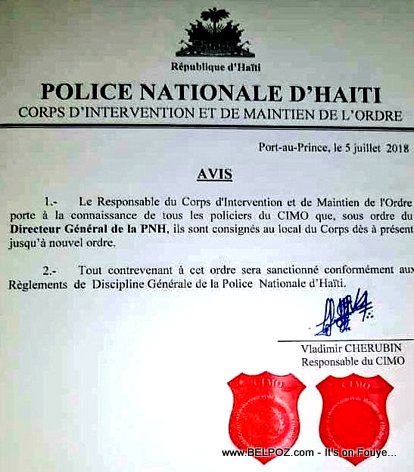 Haiti's RIOT Police CIMO on high alert since Ahead of gas price hike