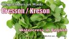 Vegetables in Haiti - Cresson / Kreson (watercress in English)
