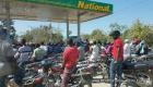 National Gas Station filled with Motorcycles during a gas shortage