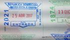 4 immigration passport stamps per trip when traveling to the Dominican Republic from Haiti