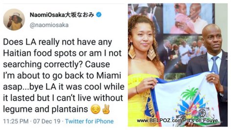 A Sad Naomi Osaka tweets: No Haitian food spots in Los Angeles