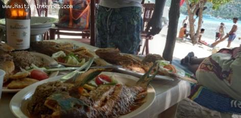 Poisson Gros Sel or Coarse Salt Fish, Rum Barbabcourt, a day at the beach in Labadee Haiti