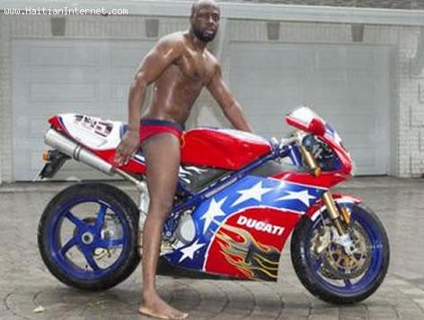 Wyclef Jean, Half-Naked on a Motorcycle!