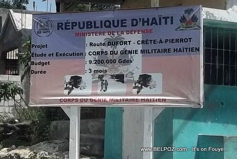 PHOTO: Haiti Route Construction - Dufort - Crete-a-Pierrot - Par le Corps du Genie Militaire Haitien