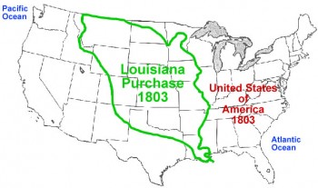 Map Of  The Louisiana Purchase