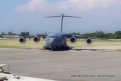 PHOTO: Haiti - US Military Plane spotted in Port-au-Prince Airport, 12 dec 2014
