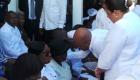 PHOTO: Haiti - President Martelly ap salue fanmi victim Mardi Kanaval 2015 la